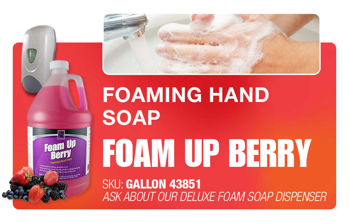 Foam Up Berry - Foaming Hand Soap - Cold and Flu Prevention - Deodorize, Disinfect, Kill COVID-19