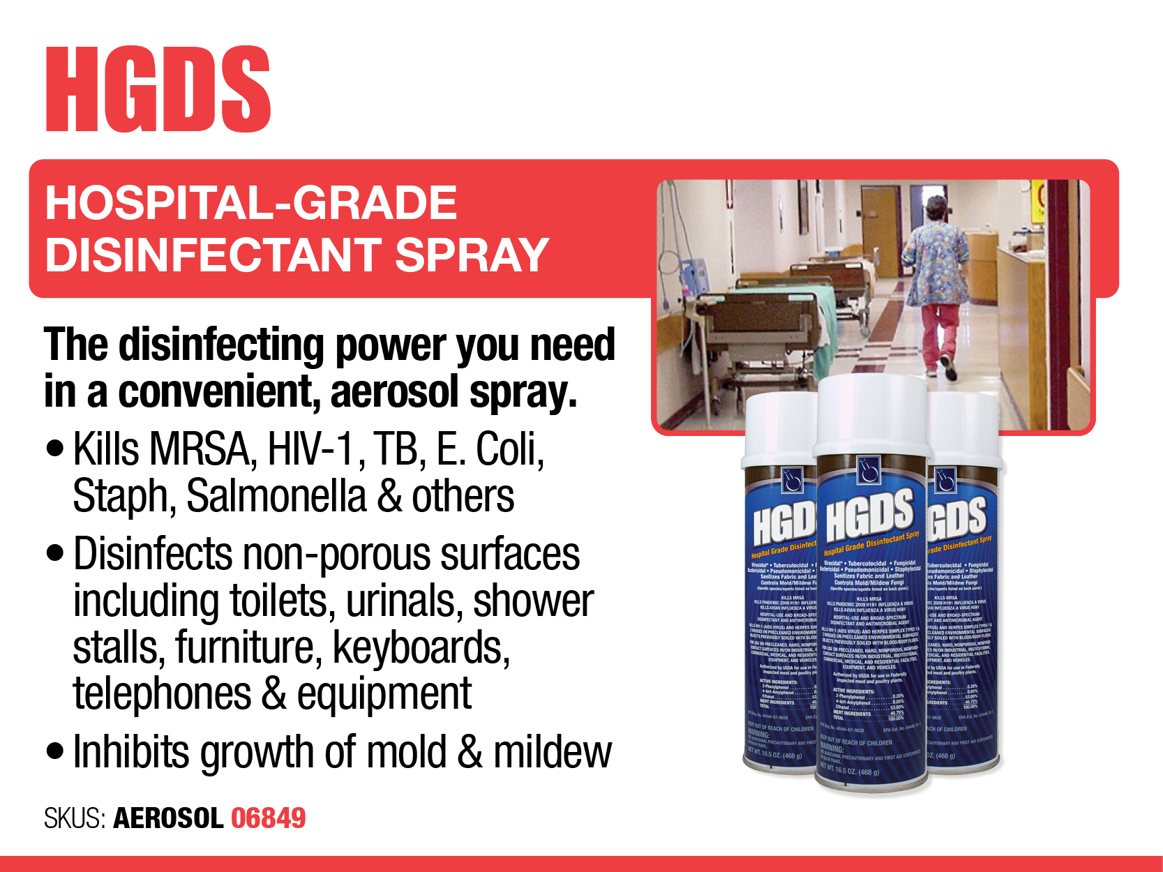 HGDS - Aerosol Spray - Cold and Flu Prevention - Deodorize, Disinfect, Kill COVID-19