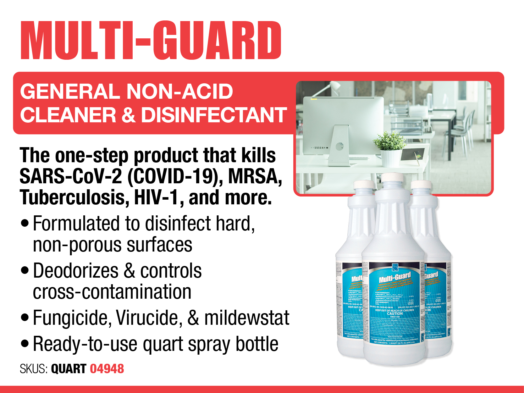 Multi-Guard - Surface Cleaner - Cold and Flu Prevention - Deodorize, Disinfect, Kill COVID-19